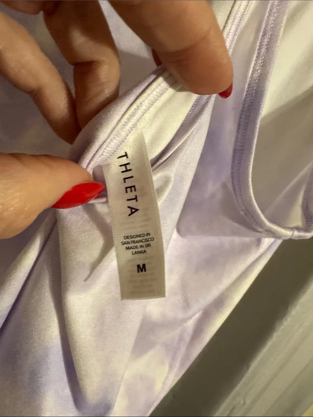 Athleta Lavender Tie-Dye Racerback Cutout Tank - Picture 2 of 5